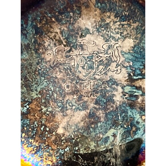 Vintage Oneida USA Silverplate Sugar Bowl with Lid – Double Handles – Footed – M - Picture 5 of 5